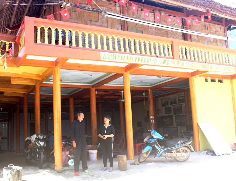 Homestay của gia đình anh Vương Quế Phong, thôn Tô Meo.
