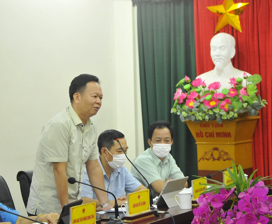 Giám đốc Sở Tài chính Nguyễn Ngọc Thanh đề nghị huyện Quang Bình rà soát, quan tâm thực hiện các giải pháp thu ngân sách và giải ngân các nguồn vốn.