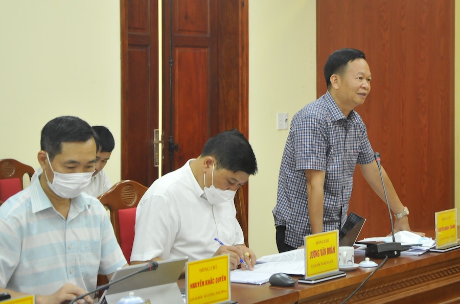 Giám đốc Sở Tài chính Nguyễn Ngọc Thanh đề nghị huyện Vị Xuyên tăng cường thu ngân sách và tiết kiệm dự phòng ngân sách.