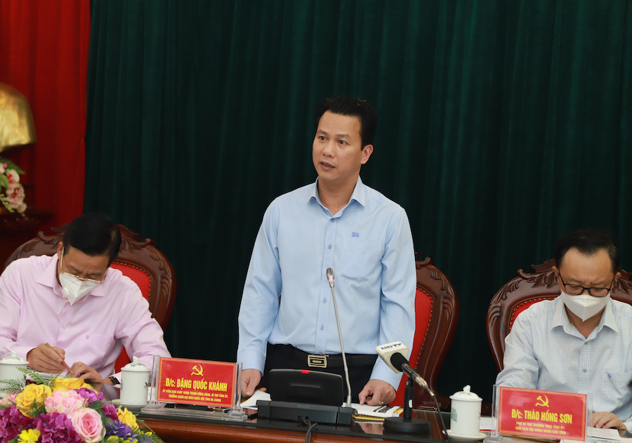 Bí thư Tỉnh ủy Đặng Quốc Khánh kết luận cuộc họp
