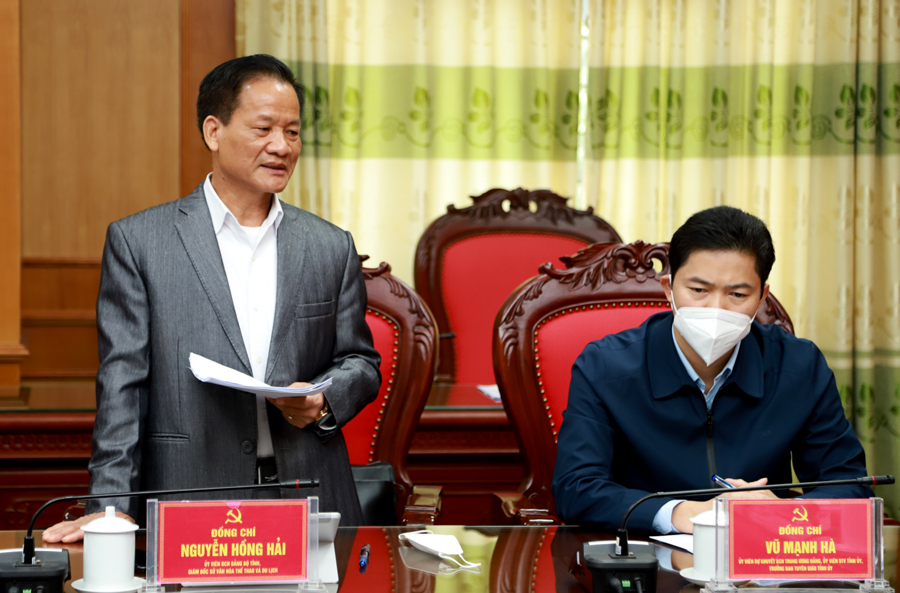 Giám đốc Sở Văn hóa, thể thao và du lịch Nguyễn Hồng Hải đề xuất kêu gọi các đoàn làm phim quốc tế đến tỉnh