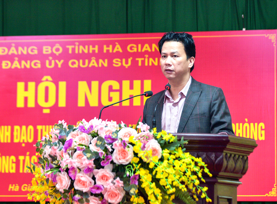 Bí thư Tỉnh ủy Đặng Quốc Khánh kết luận hội nghị.