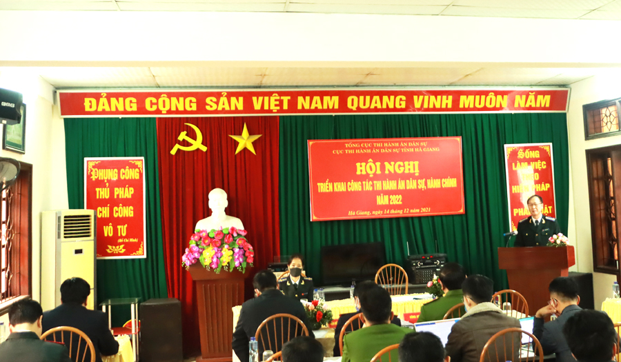 Cục Thi hành án dân sự tỉnh Hà Giang triển khai nhiệm vụ năm 2022.
