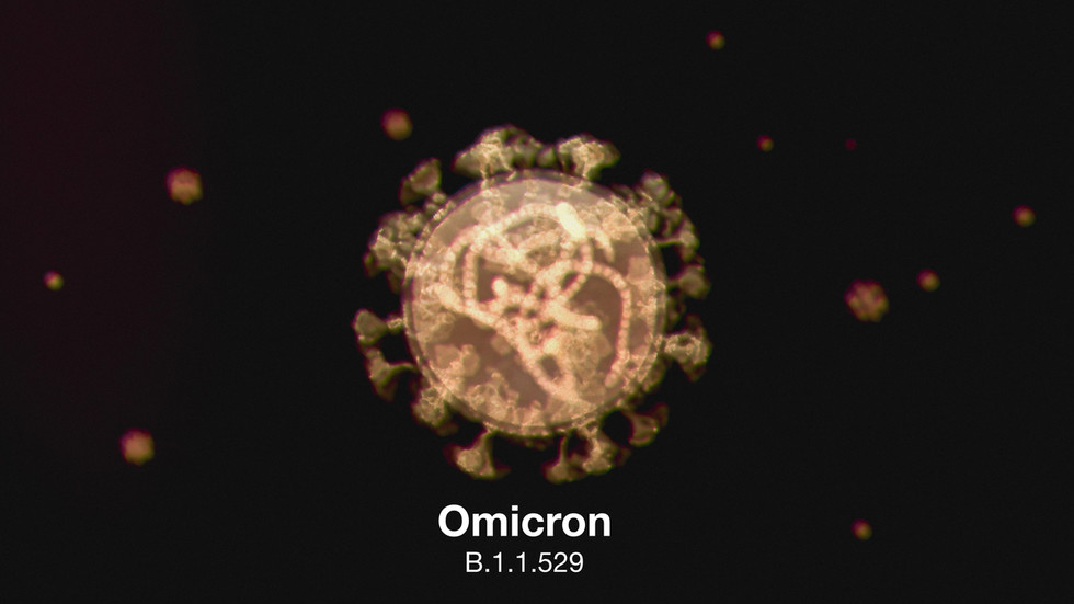 Hình ảnh đồ họa của Omicron, biến thể lần được phát hiện đầu tiên ở Nam Phi.