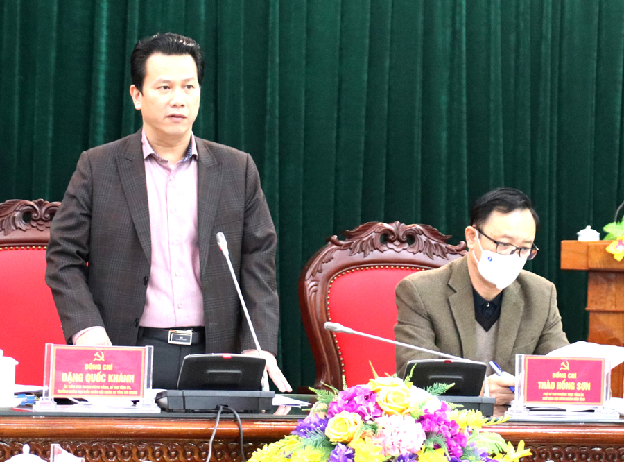 Bí thư Tỉnh ủy Đặng Quốc Khánh kết luận hội nghị.