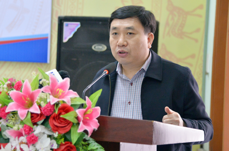 Phó Bí thư Tỉnh ủy Nguyễn Mạnh Dũng phát biểu tại hội nghị