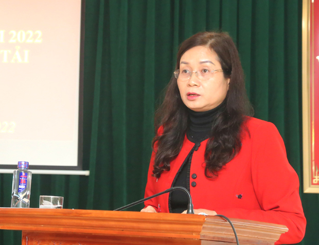 Phó Chủ tịch UBND tỉnh Hà Thị Minh Hạnh phát biểu chỉ đạo tại hội nghị.
