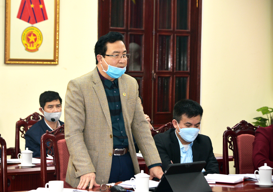 Lãnh đạo Báo Hà Giang thảo luận tại hội nghị.